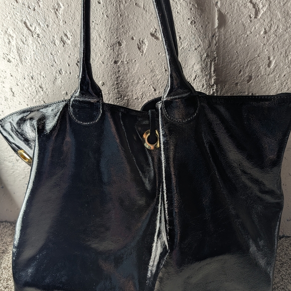 Innue Patent Leather Hobo Tote Shoulder Bag | Vintage Y2K - Picture 11 of 13